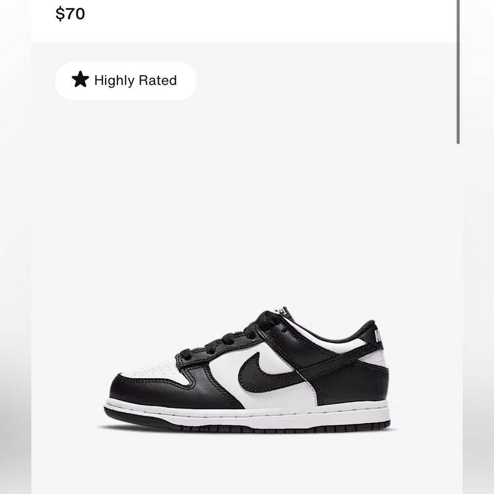 Nike Kids Black and White Sneakers